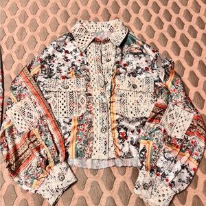 POL floral Patchwork Jacket